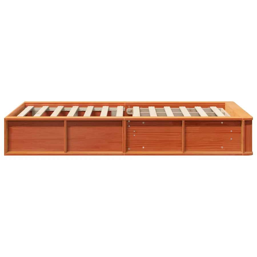 Cadre de lit Cire marron 90 x 190 cm Bois de pin massif - 6