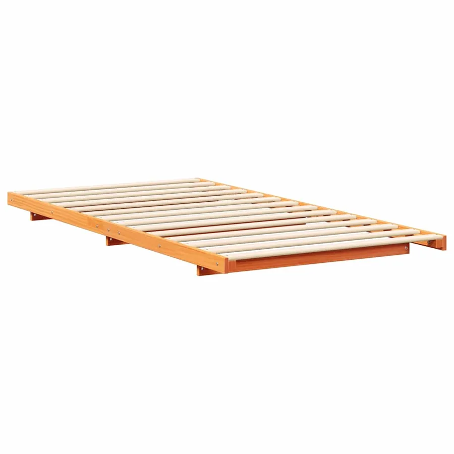 Cadre de lit Brun cire 80 x 200 cm Pin massif - 7