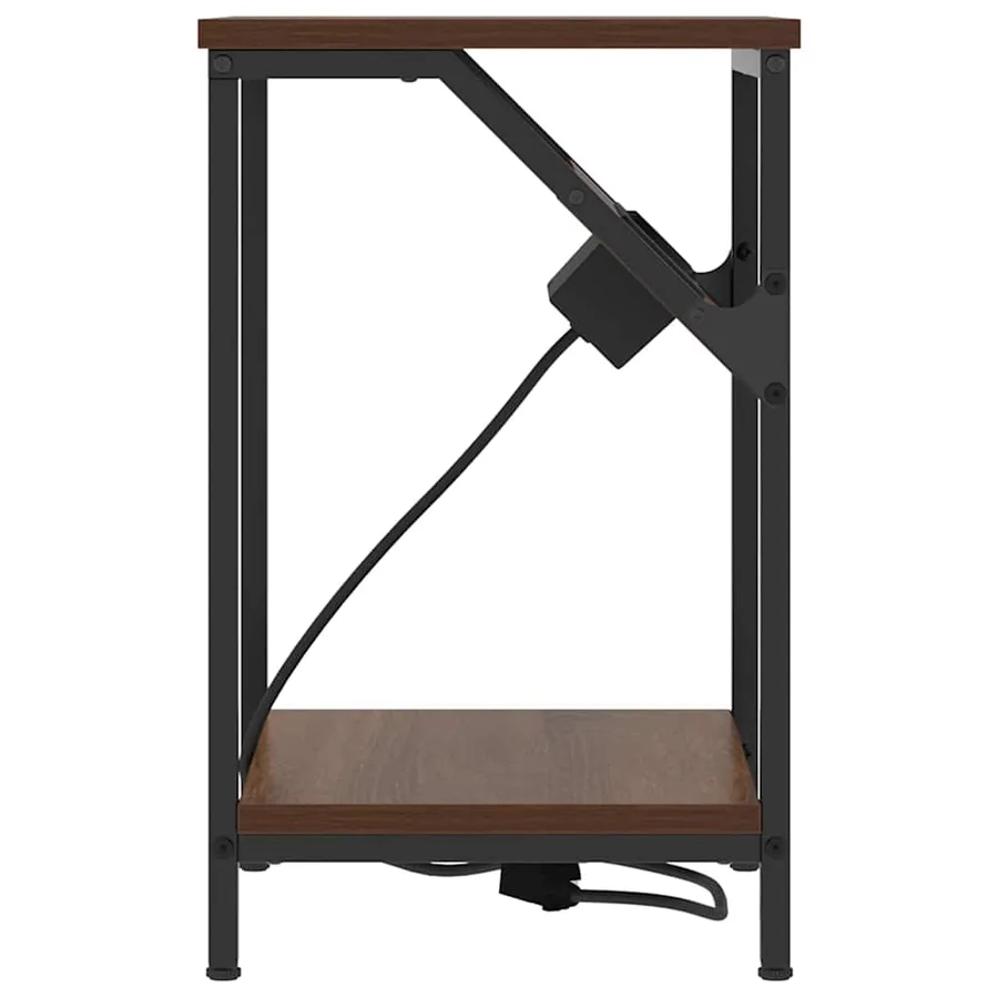 Cabinet de chevet 2 pcs Chêne brun 38 x 30 x 48 cm - 7