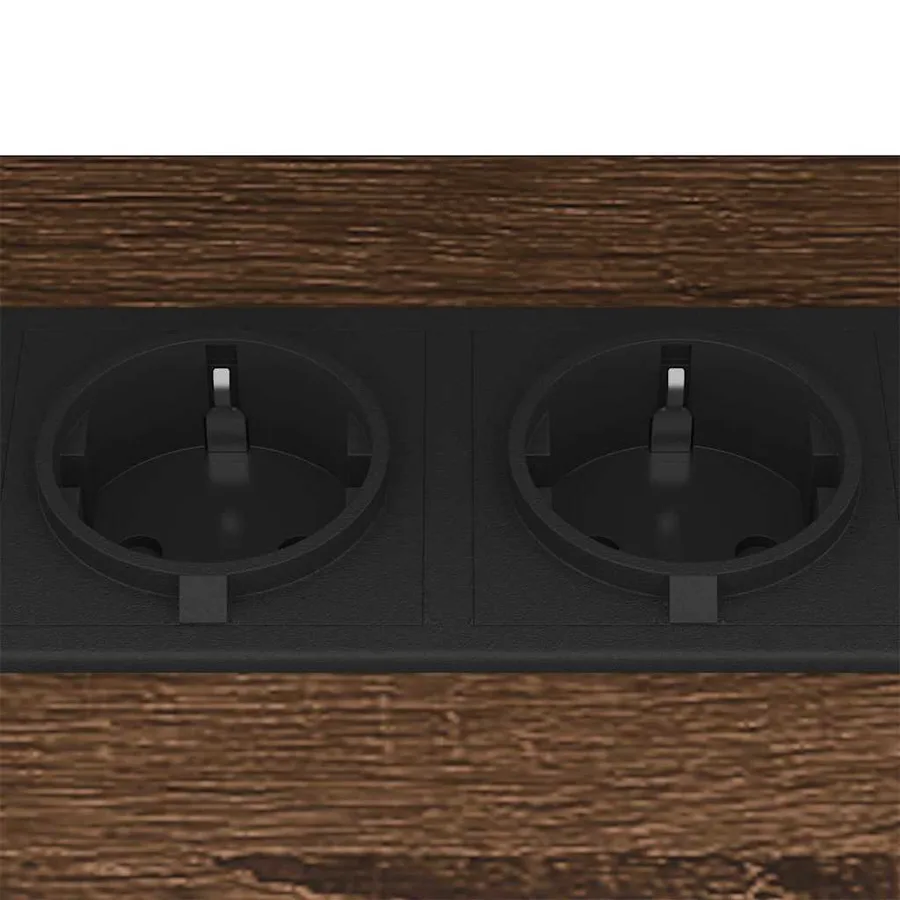 Cabinet de chevet 2 pcs Chêne brun 38 x 30 x 48 cm - 9