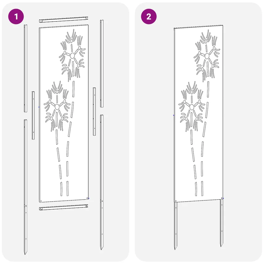 Écran de confidentialité de jardin Fretwork Blanc 32 x 140 cm - 10