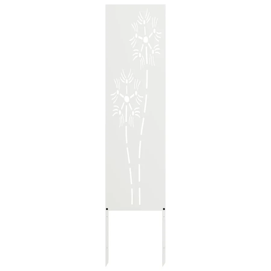 Écran de confidentialité de jardin Fretwork Blanc 32 x 140 cm - 4