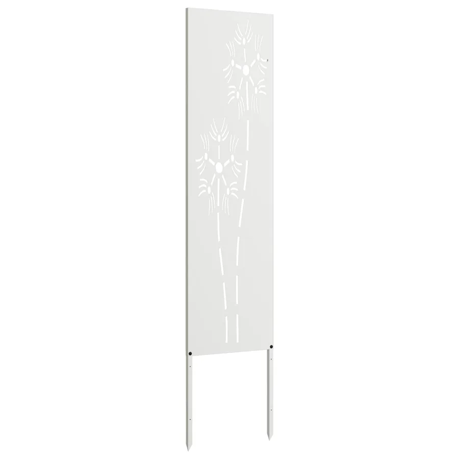 Écran de confidentialité de jardin Fretwork Blanc 32 x 140 cm - 5