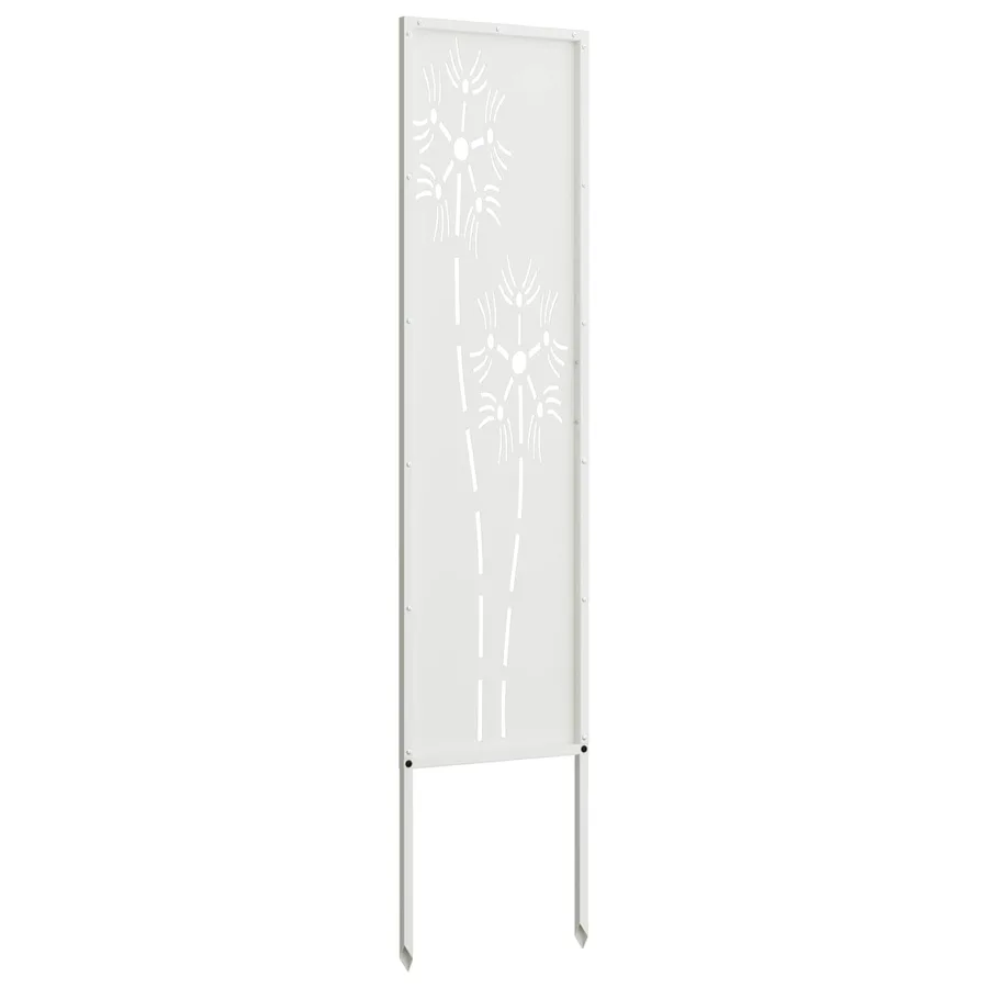 Écran de confidentialité de jardin Fretwork Blanc 32 x 140 cm - 6