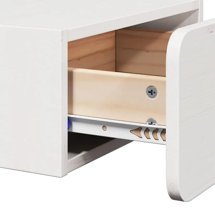 Table de chevet avec tiroir 2 pcs Blanc 39 x 34 x 16,5 cm - 11