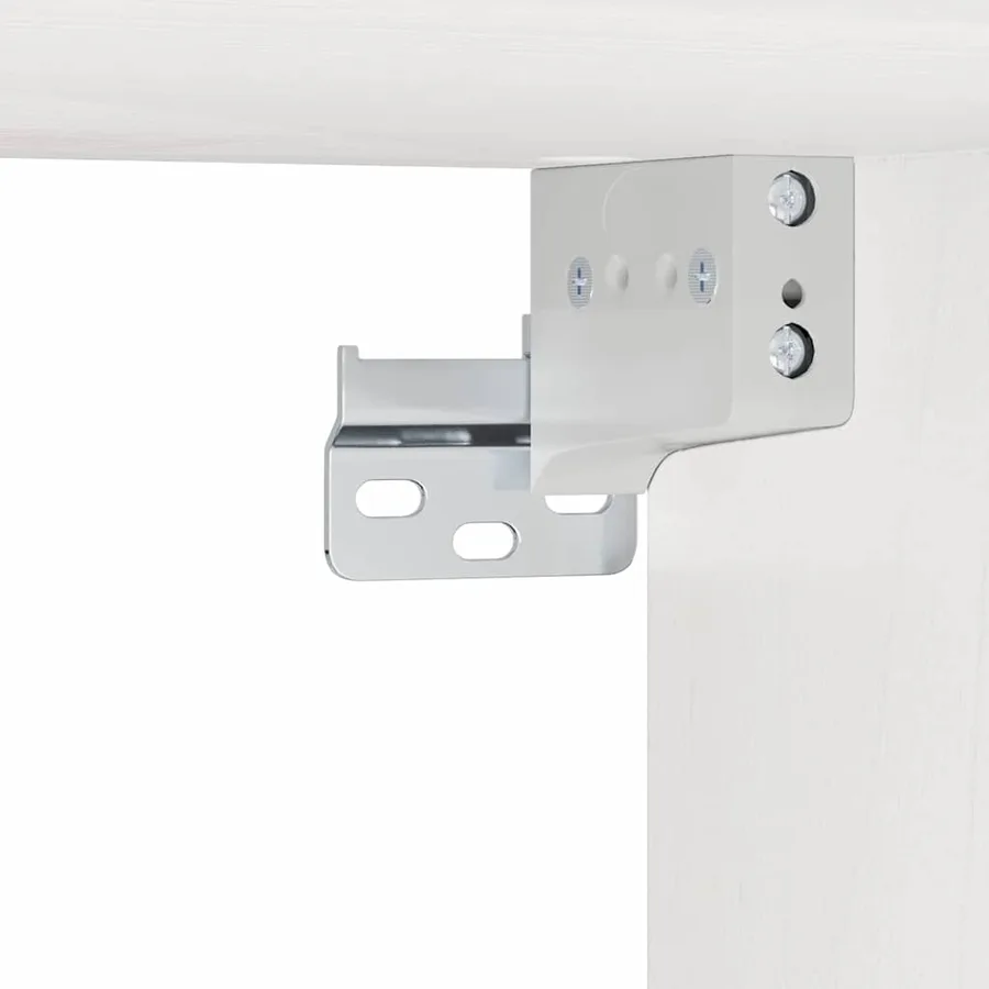 Table de chevet avec tiroir 2 pcs Blanc 39 x 34 x 16,5 cm - 12