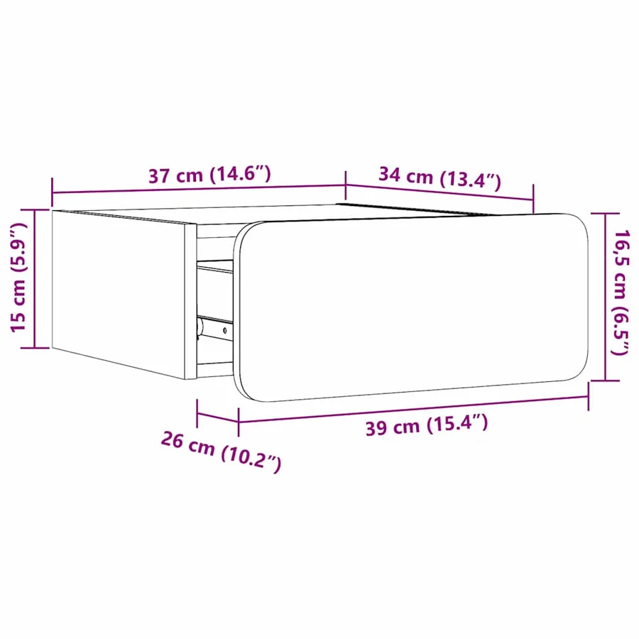 Table de chevet avec tiroir 2 pcs Blanc 39 x 34 x 16,5 cm - 14