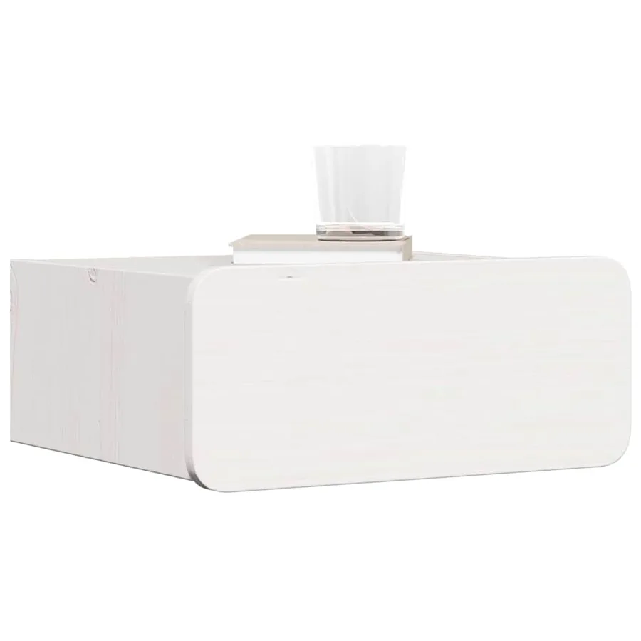 Table de chevet avec tiroir 2 pcs Blanc 39 x 34 x 16,5 cm - 3