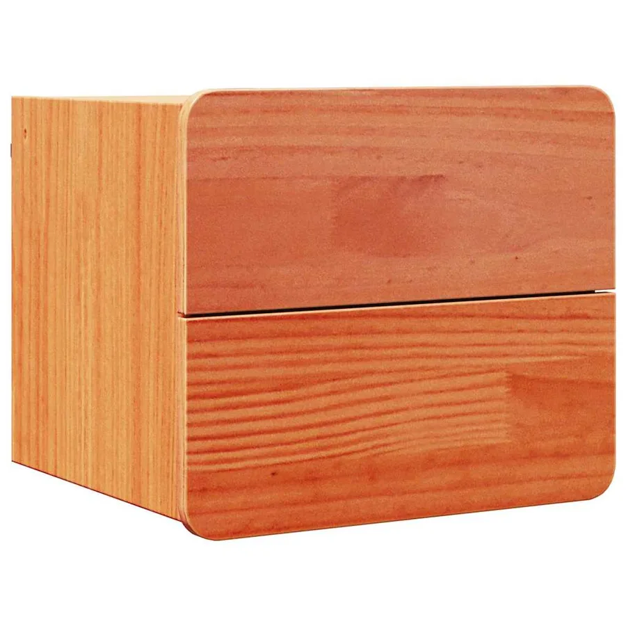 Table de chevet Brun cire 39 x 34 x 33 cm Bois de pin massif - 2
