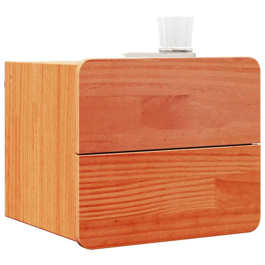 Table de chevet Brun cire 39 x 34 x 33 cm Bois de pin massif - 3