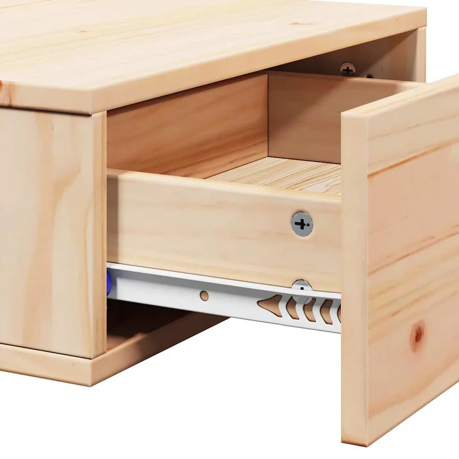 Table de chevet Marron 42 x 32,5 x 40 cm Bois massif en pin - 10