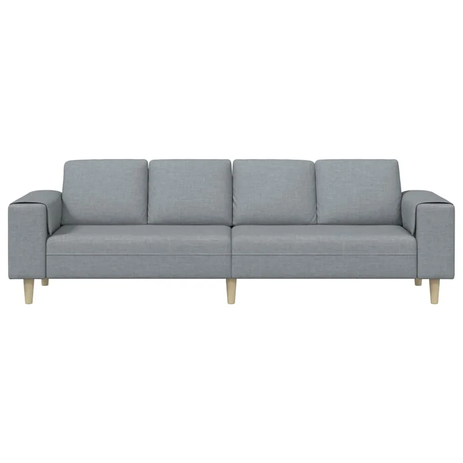 Canapé de salon Gris clair 250 x 77 x 76 cm Polyester - 4