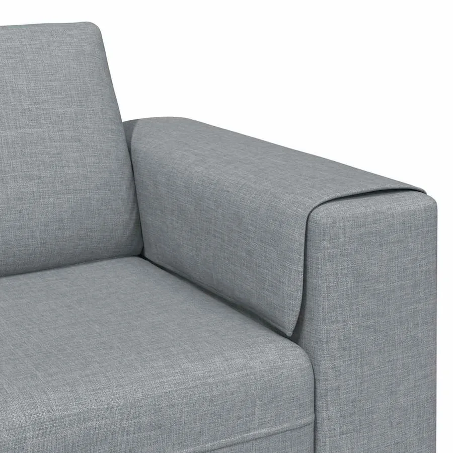 Canapé de salon Gris clair 250 x 77 x 76 cm Polyester - 7