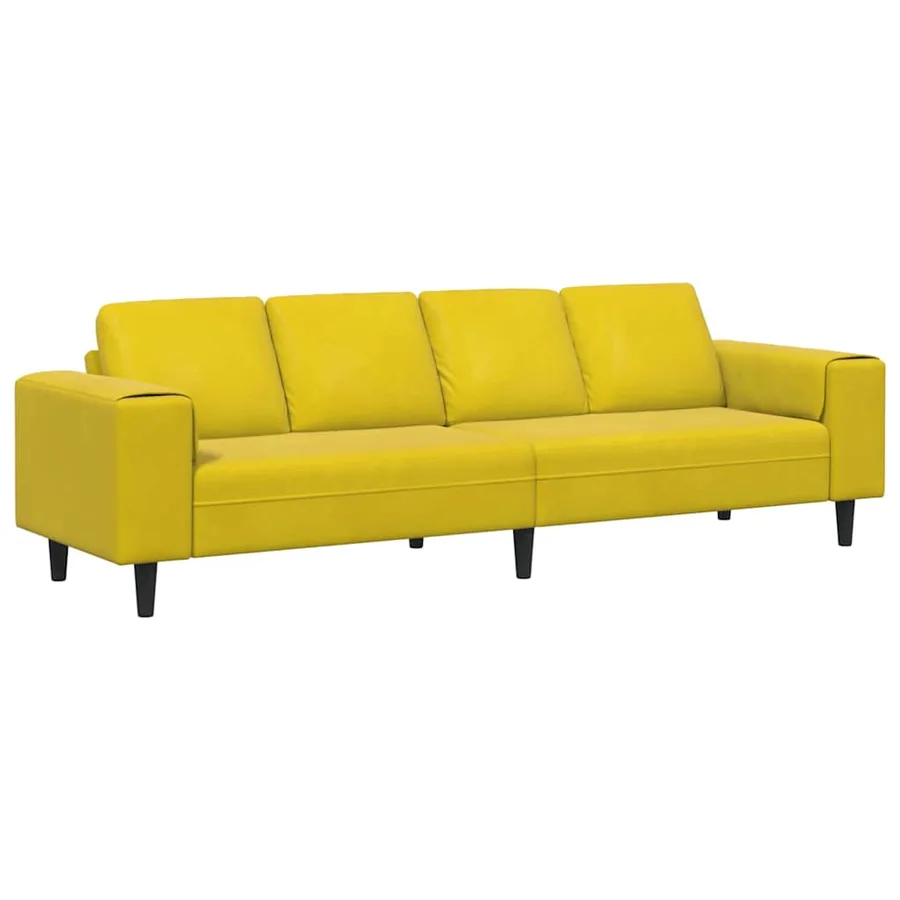 Canapé de salon Jaune 250 x 77 x 76 cm - 2