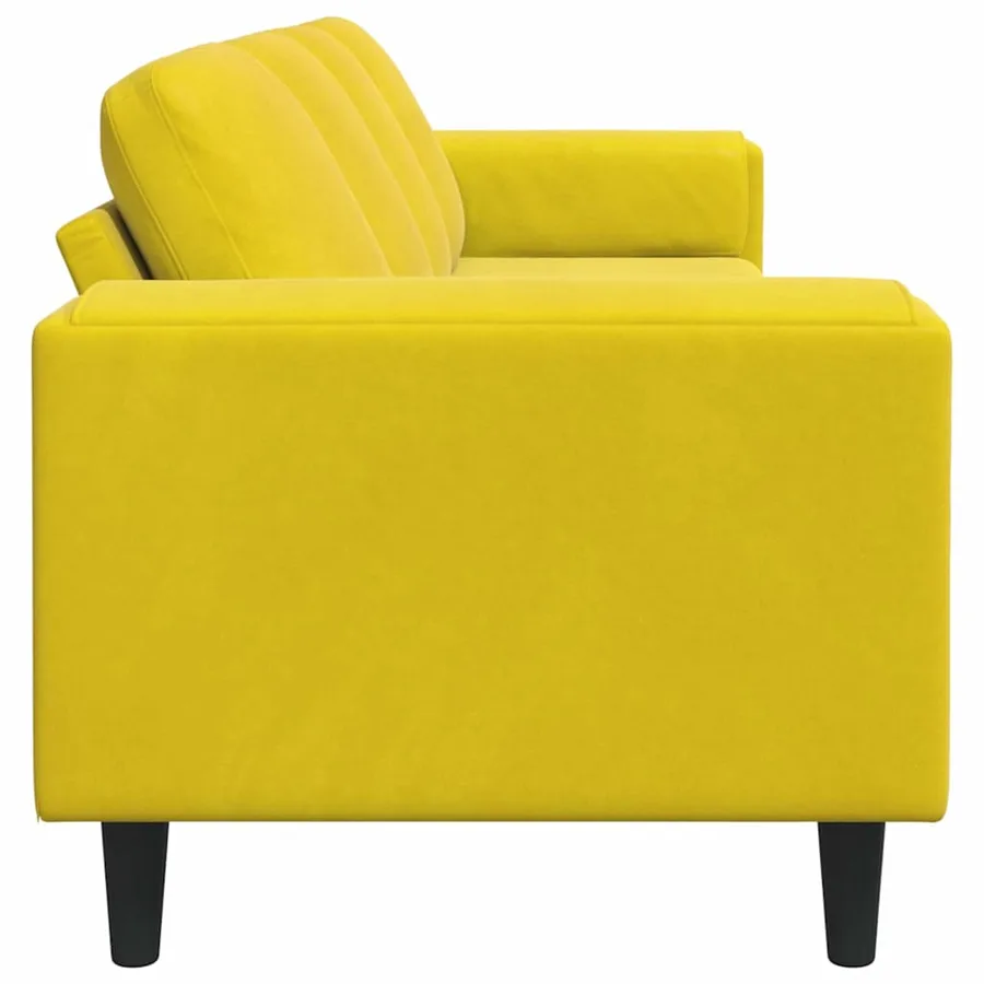 Canapé de salon Jaune 250 x 77 x 76 cm - 5