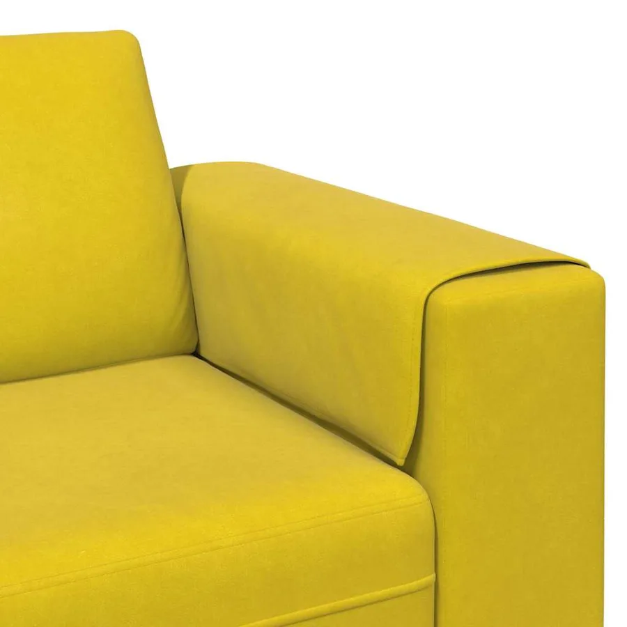 Canapé de salon Jaune 250 x 77 x 76 cm - 7