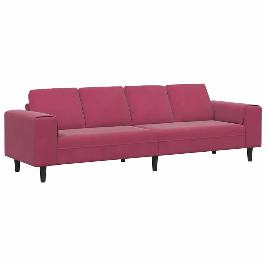 Canapé de salon Bordeaux 250 x 77 x 76 cm - 2