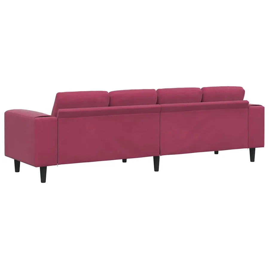 Canapé de salon Bordeaux 250 x 77 x 76 cm - 6