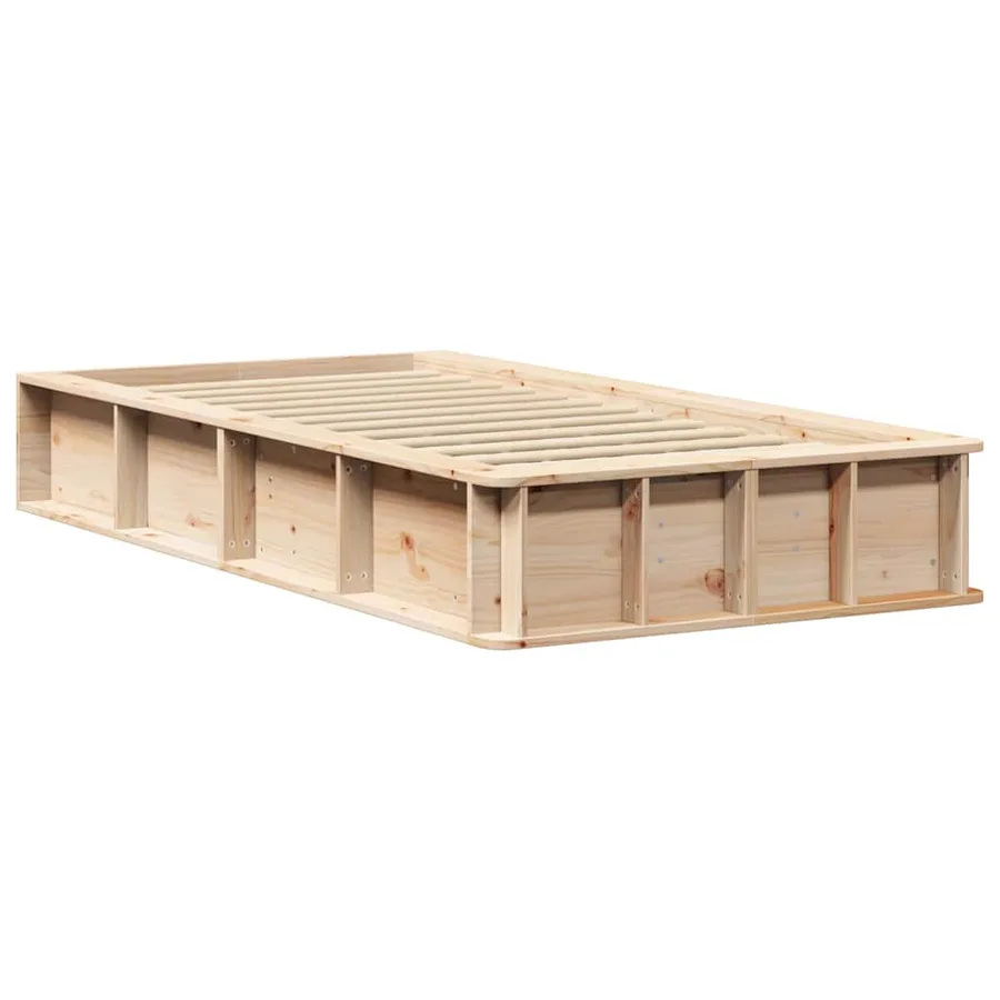 Cadre de lit Marron 80 x 200 cm Bois de pin massif - 4