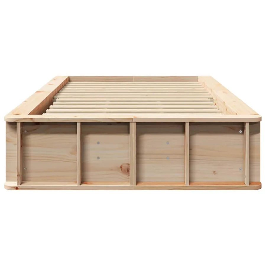 Cadre de lit Marron 80 x 200 cm Bois de pin massif - 5