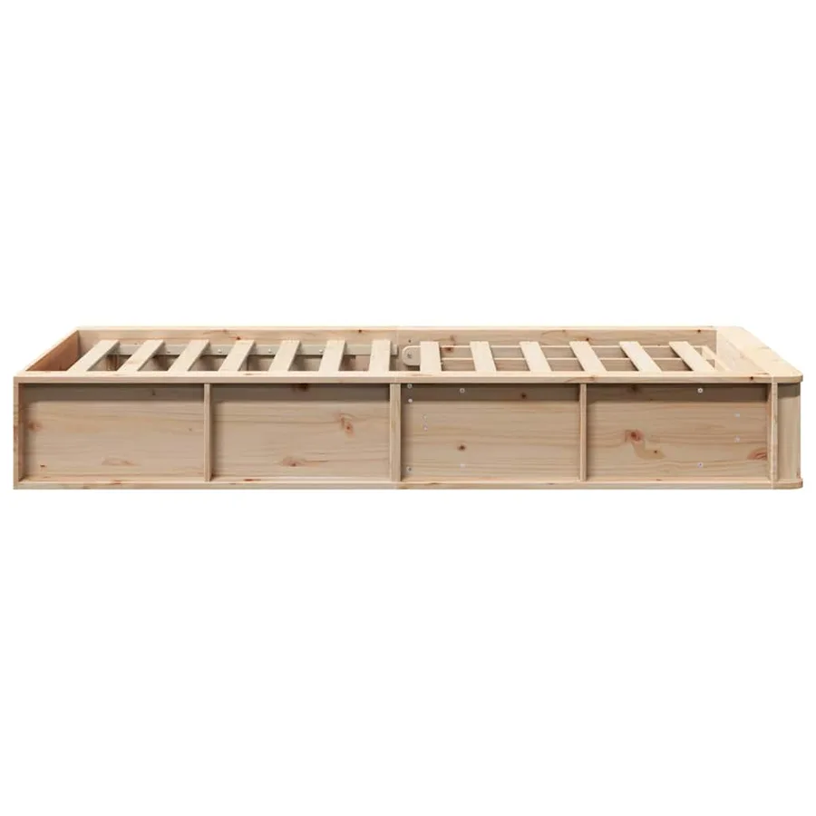 Cadre de lit Marron 80 x 200 cm Bois de pin massif - 6