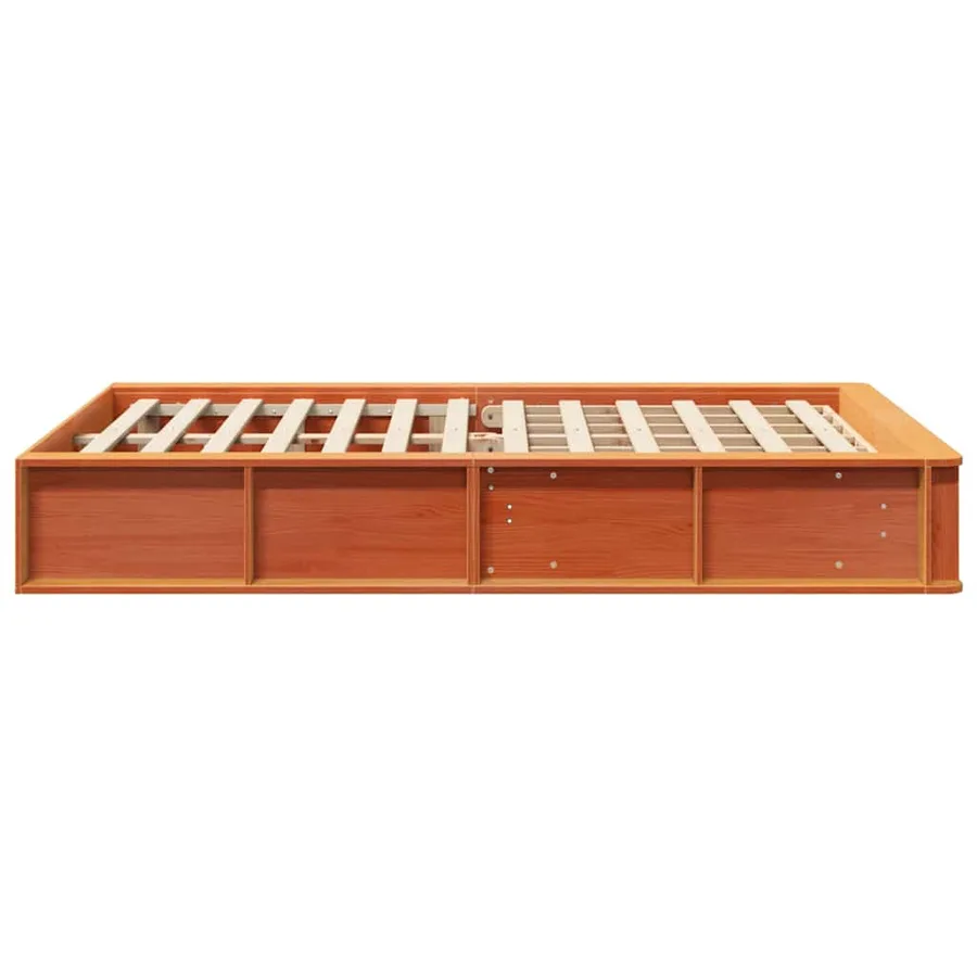 Cadre de lit Cire marron 140 x 200 cm Bois de pin massif - 6