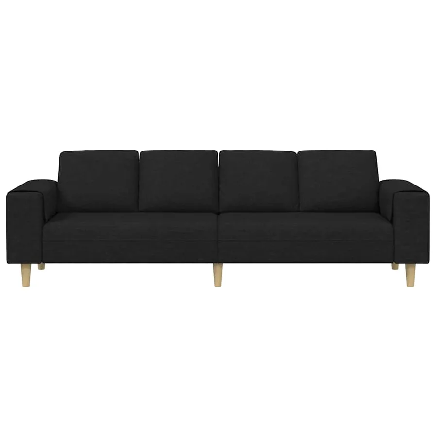Canapé de salon Noir 250 x 77 x 76 cm Polyester - 4