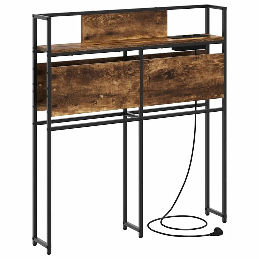 Tête de lit de rangement Chêne fumé Bois d'ingénierie - 2