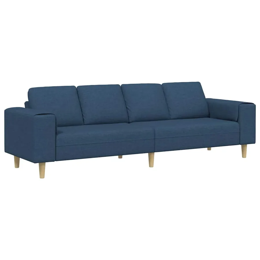 Canapé de salon Bleu 250 x 77 x 76 cm Polyester - 2