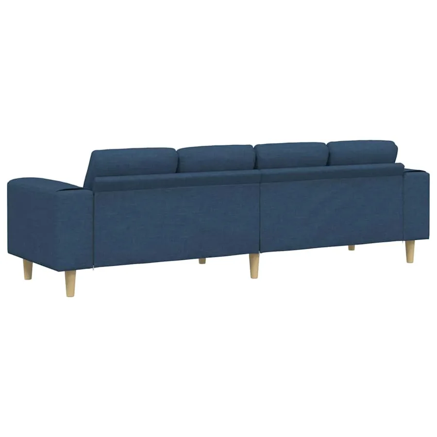 Canapé de salon Bleu 250 x 77 x 76 cm Polyester - 6