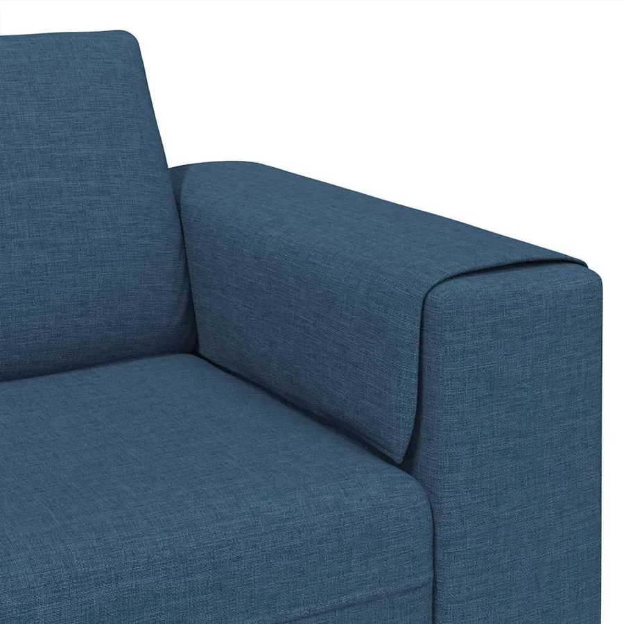 Canapé de salon Bleu 250 x 77 x 76 cm Polyester - 7