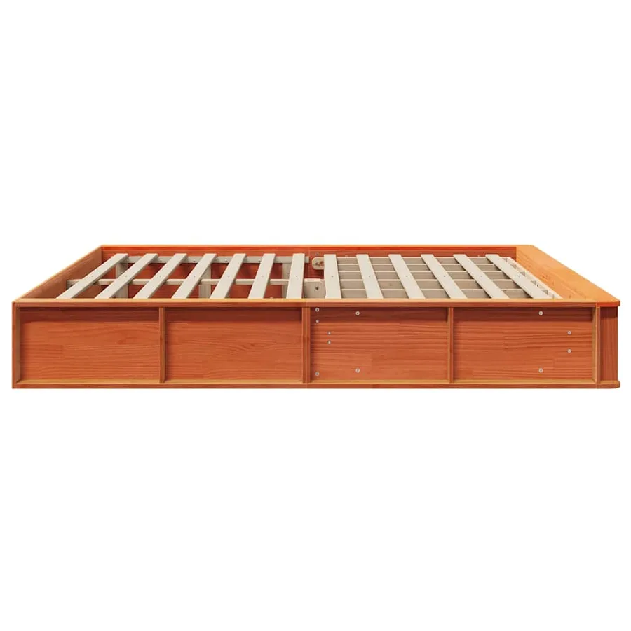 Cadre de lit Cire marron 180 x 200 cm Bois de pin massif - 6