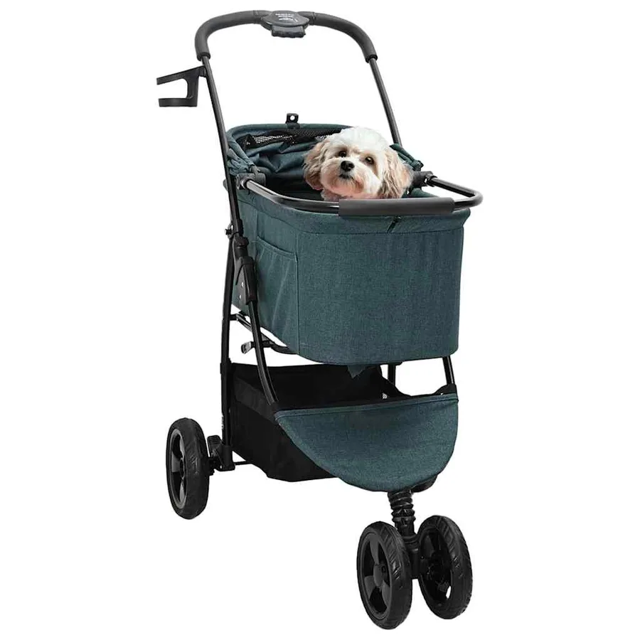 Poussette Pliante pour Animaux Vert 78 x 54 x 101 cm Polyester - 2