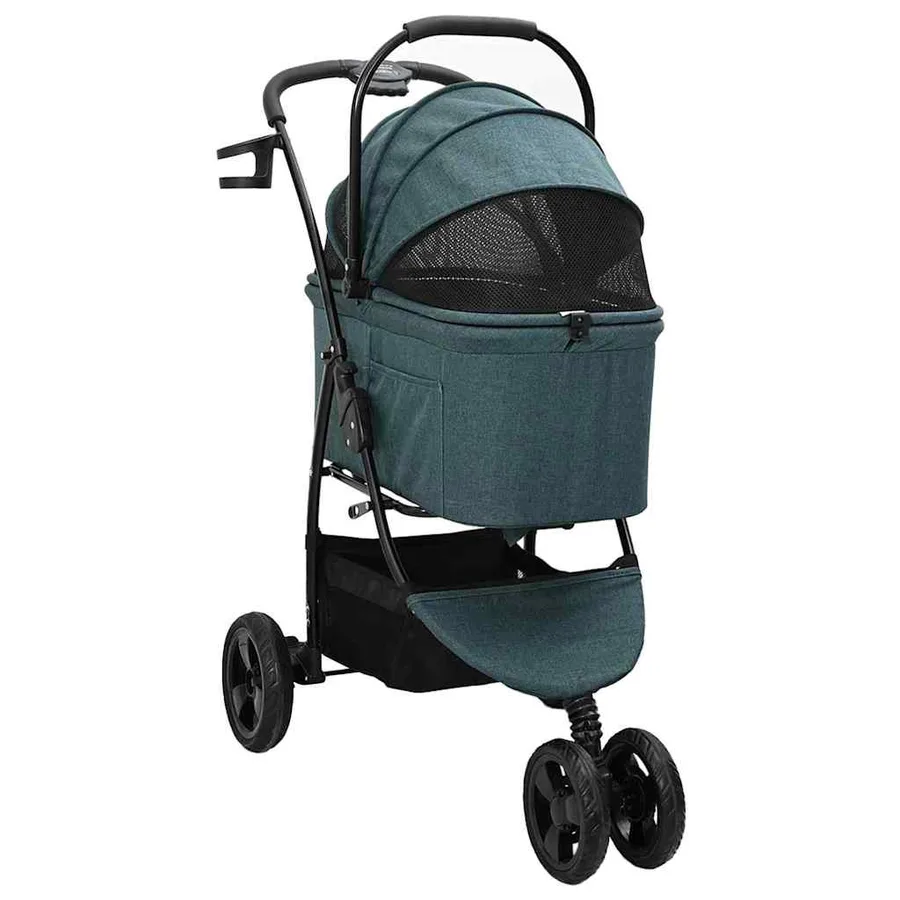 Poussette Pliante pour Animaux Vert 78 x 54 x 101 cm Polyester - 3