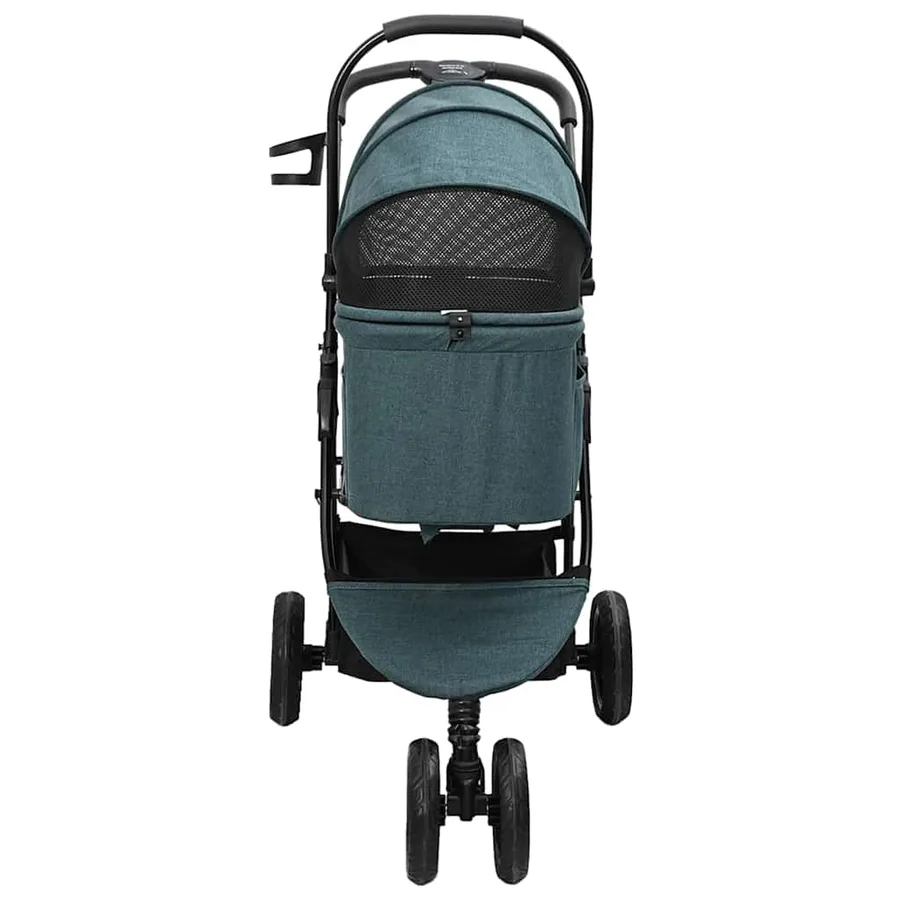 Poussette Pliante pour Animaux Vert 78 x 54 x 101 cm Polyester - 7