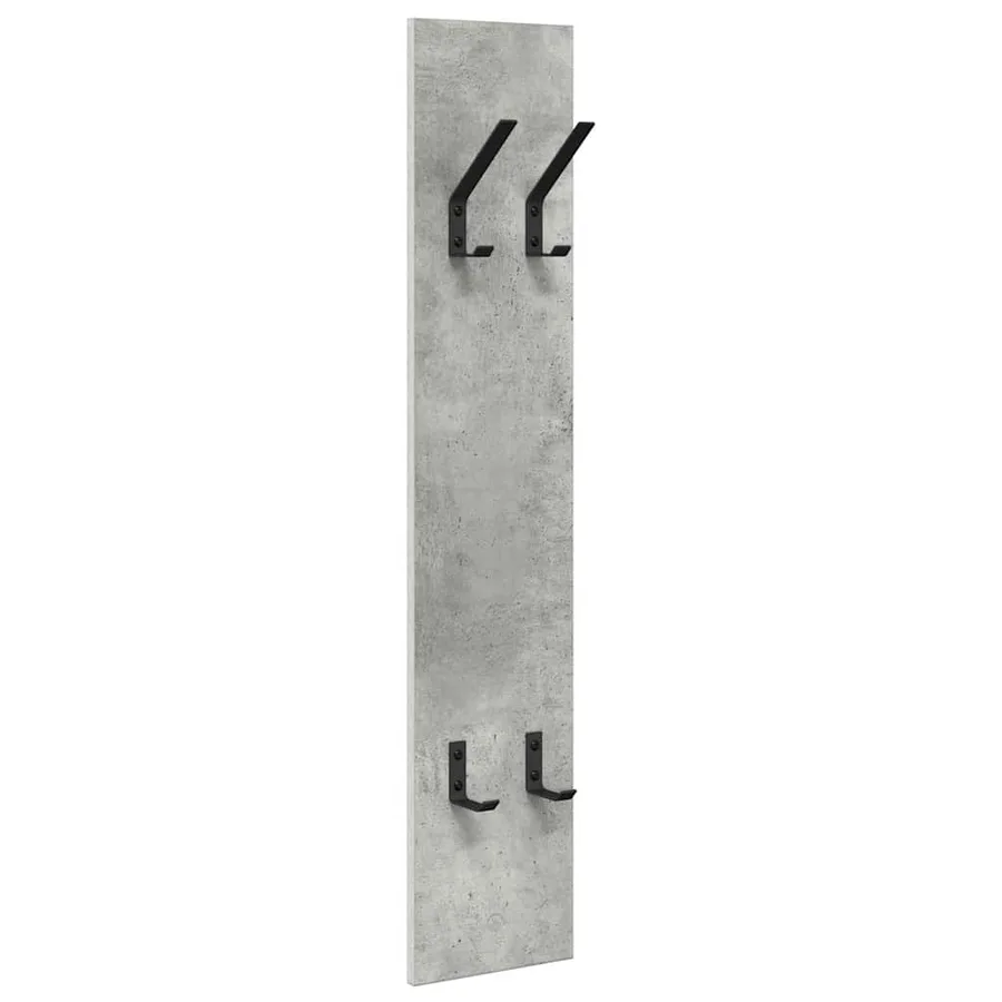 Porte-manteau mural Montage mural Gris béton 20 x 1,5 x 100 cm - 2