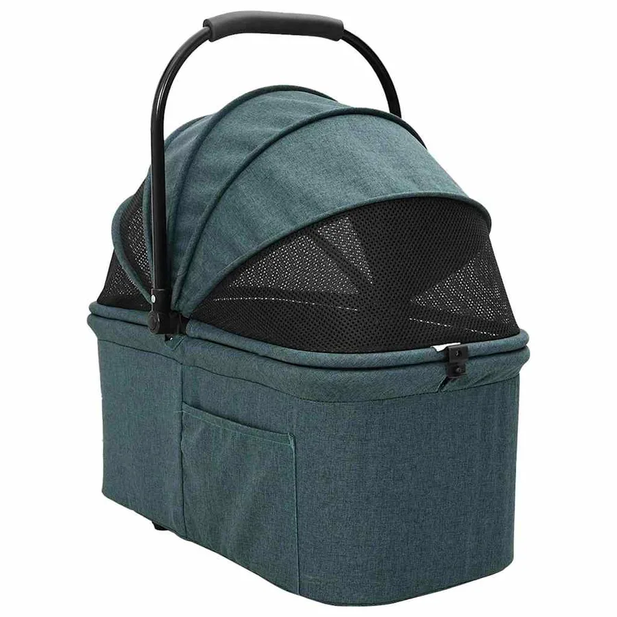 Poussette Pliante pour Animaux Vert 81 x 47 x 99 cm Polyester - 5
