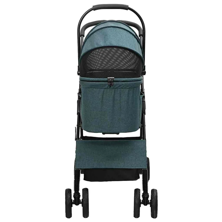 Poussette Pliante pour Animaux Vert 81 x 47 x 99 cm Polyester - 6
