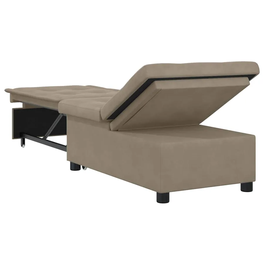 Canapé-lit escamotable Taupe 194 x 67 x 82 cm Microfibre - 6