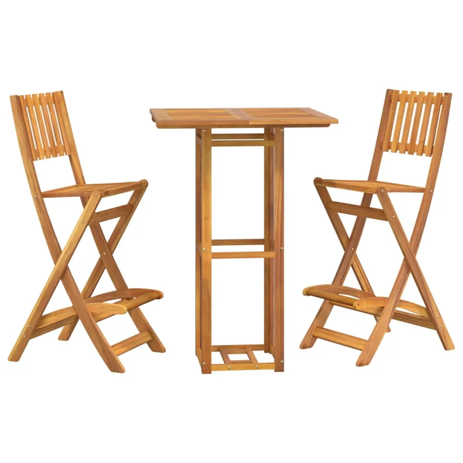 Ensemble de bar d'extérieur 3 pcs Bois d'acacia massif - 3
