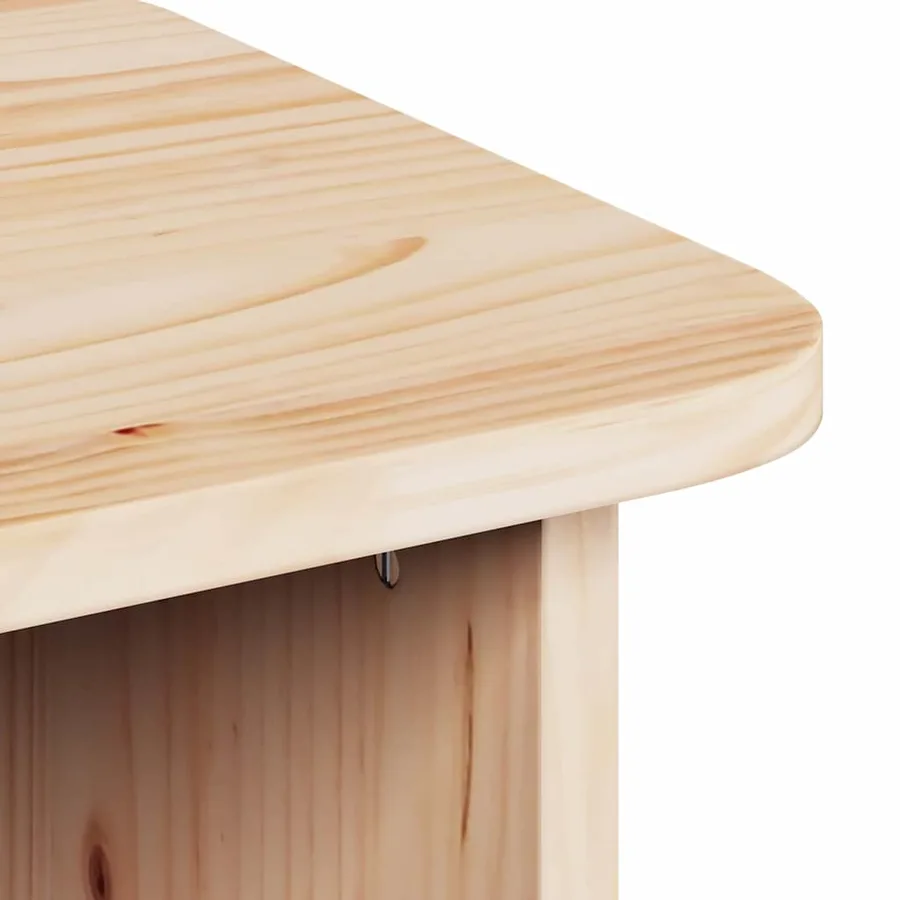 Table basse 2 pcs Naturel Bois massif en pin - 13