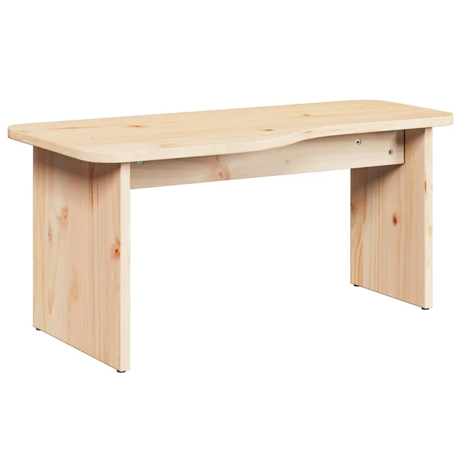 Table basse 2 pcs Naturel Bois massif en pin - 7
