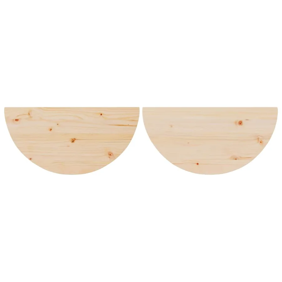 Table basse 2 pcs Naturel Bois massif en pin - 12