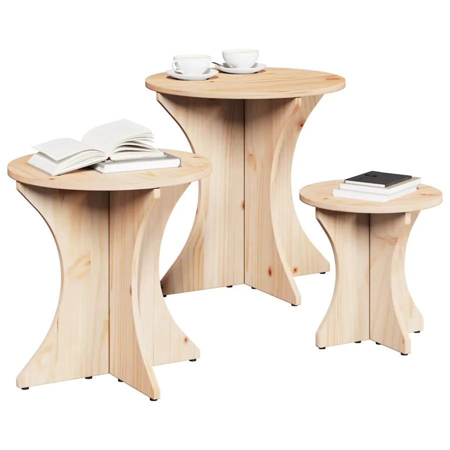 Table basse 3 pcs Naturel - 3