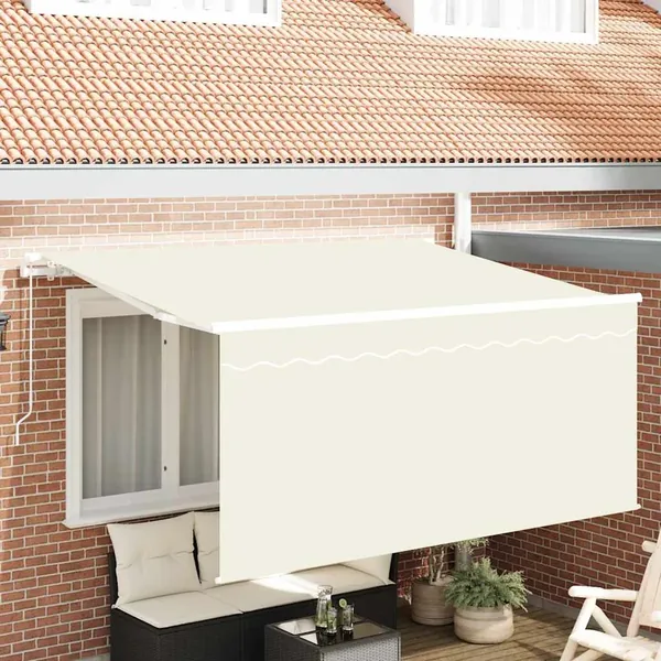 Auvent Rétractable Crème 300 x 200 cm Polyester et Aluminium