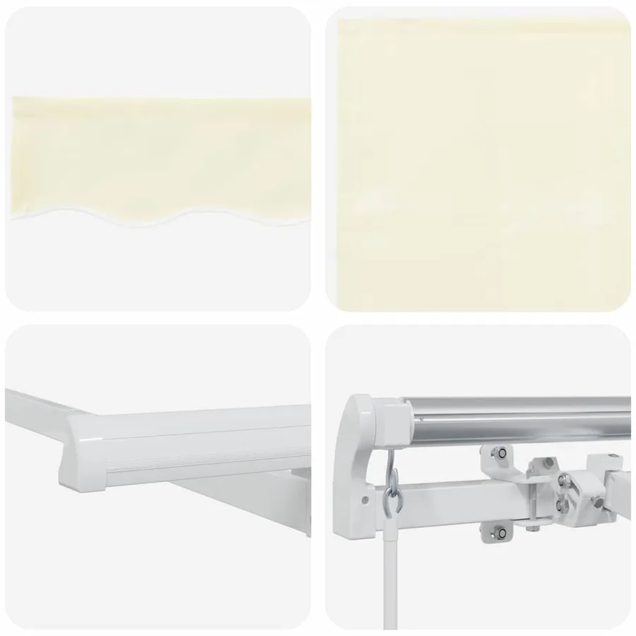 Auvent Rétractable Crème 300 x 200 cm Polyester et Aluminium - 10