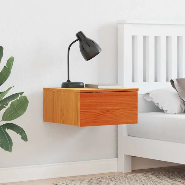 Table de chevet Brun cire 37 x 35 x 18,5 cm Bois massif en pin