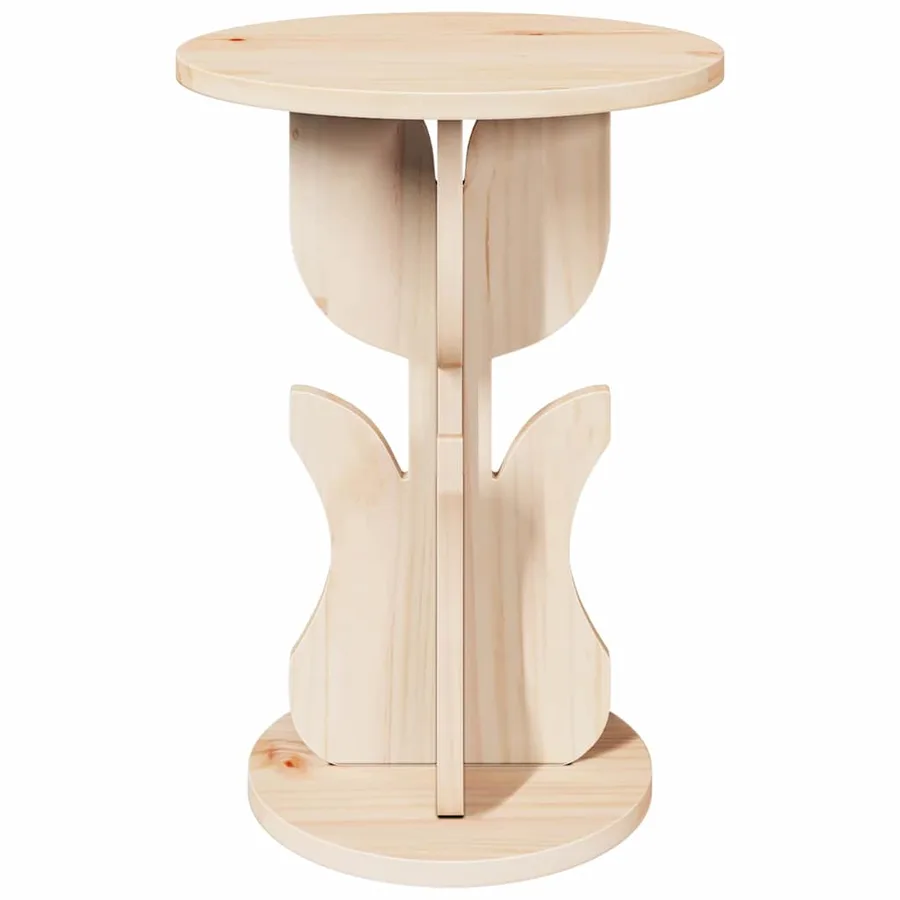 Table basse Naturel 39,5 x 39,5 x 53,5 cm Bois massif en pin - 5