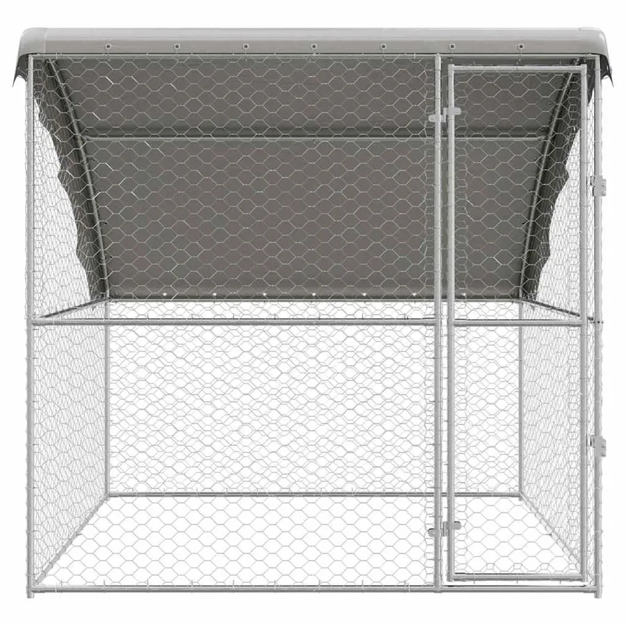 Kennel pour Chiens Argenté 2 x 2 x 2 m Acier galvanisé - 4