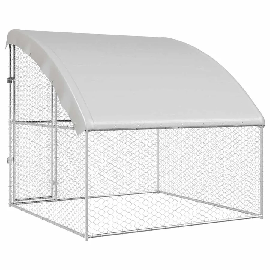 Kennel pour Chiens Argenté 2 x 2 x 2 m Acier galvanisé - 6